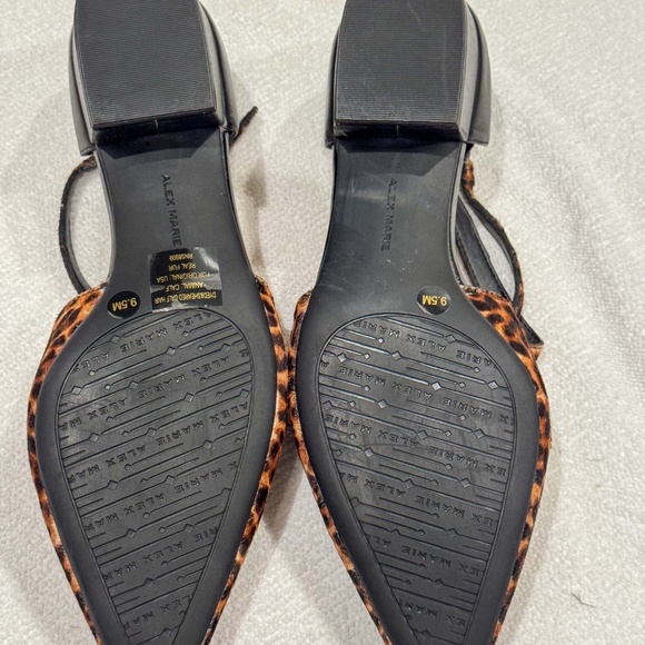 Alex Marie Caden Calf Hair Pumps Leopard Animal Low Heel Hair on Hide Size 9.5 - Picture 3 of 9